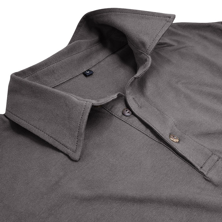 Herrer Langærmet Poloshirt med høj kvalitet bomuld og elegant snit Stilla