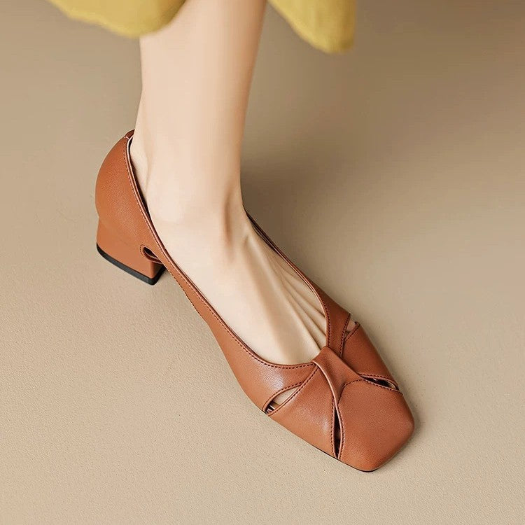 Dame Slingback Ballerinaer med elegante cut-outs og blødt læder Stilla