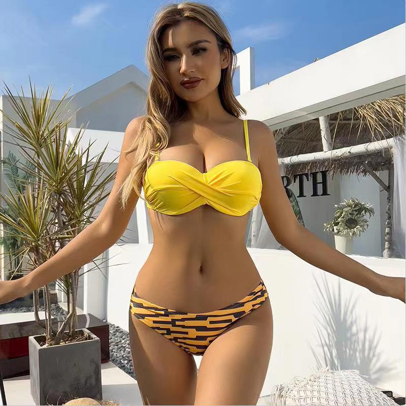Dame to-delt sæt med underwire bikini sæt Stilla