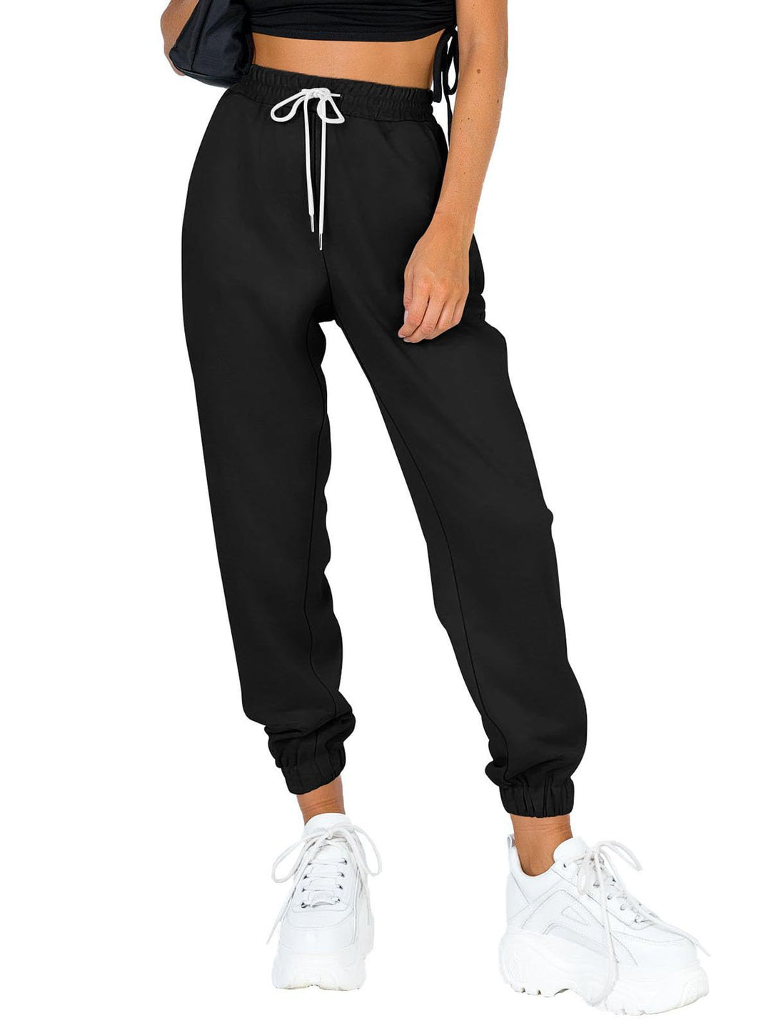 Dame sporty joggingbukser med elastisk talje og sidelommer Stilla