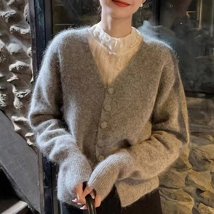 Femme Blød Struktureret Knap-Cardigan Stilla 1749828151