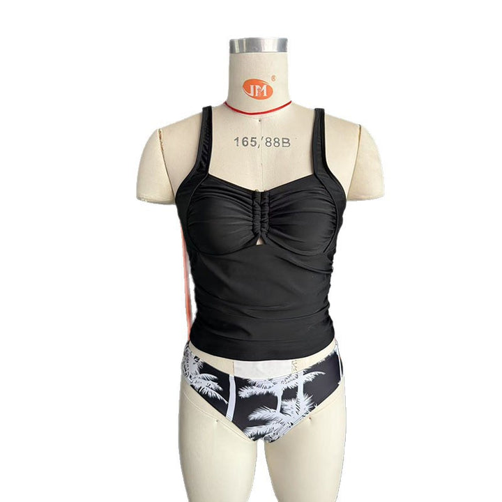Dame Tankini med elastisk pasform og blomsterdesign Skovae