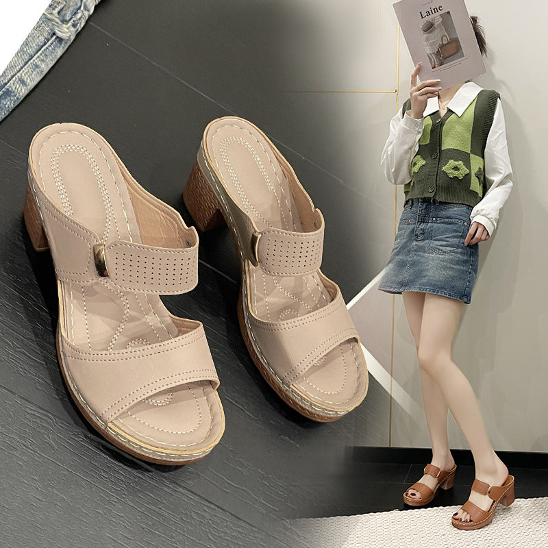 Dame Komfortable Hæl sandaler med moderne design Stilla
