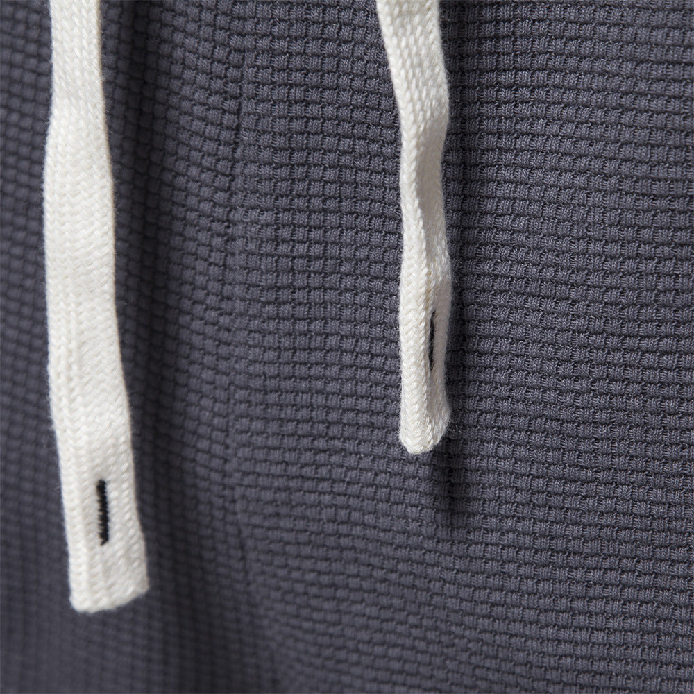 Herrer Sportslige Vaffelstof-Shorts med elastisk Talje og Snøre Stilla