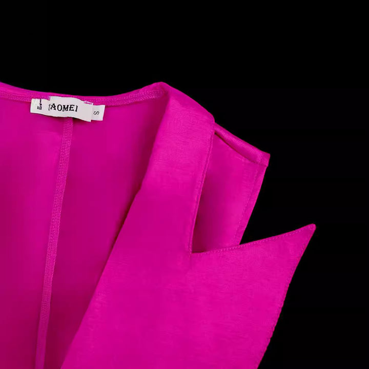 Dame Elegant Blazer Sæt med løst skårne Bukser Skovae