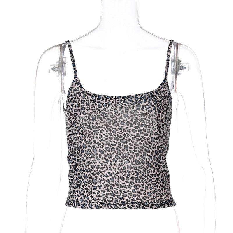 Dame tanktop med dyremønster Skovae