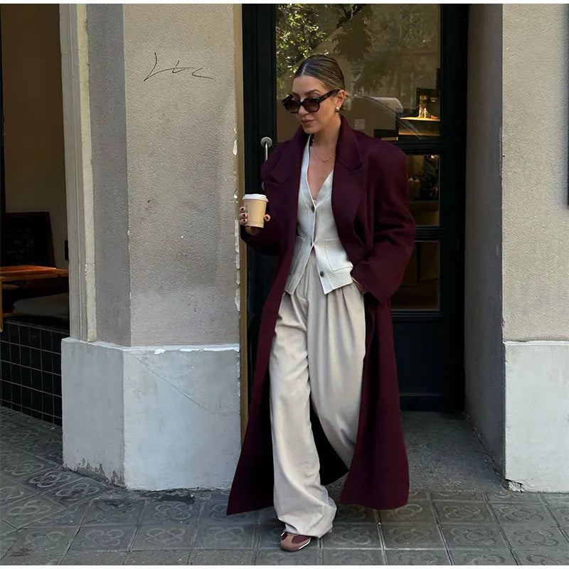 Kvinders fashionable oversized frakke Stilla