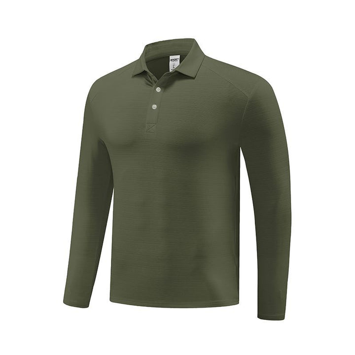 Herren Funktionspoloshirt med lange ærmer og åndbare egenskaber Stilla