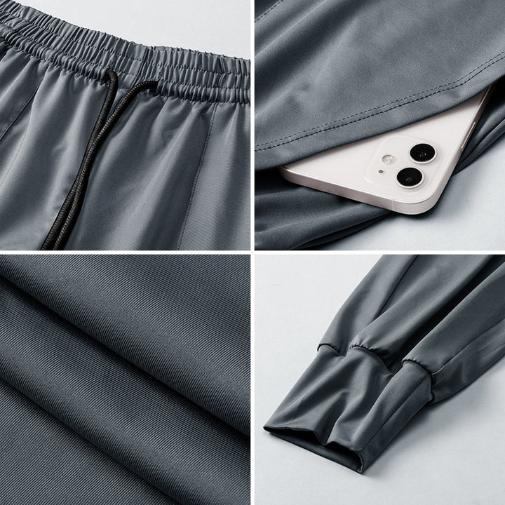 Dame Sporty Joggingbukser med praktiske lynlåslommer og fleksibel talje Stilla
