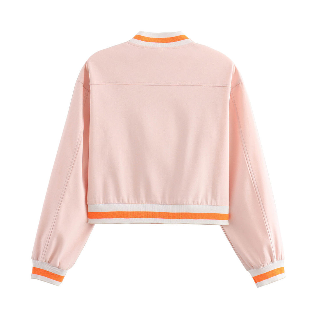 Femme Cropped Denim Jakke med broderede lommer Stilla