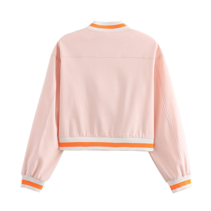 Femme Cropped Denim Jakke med broderede lommer Stilla