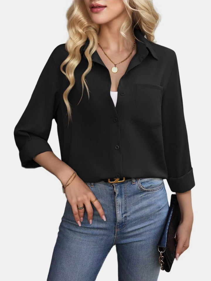 Damer Elegant og alsidig bluse med brystlomme Stilla
