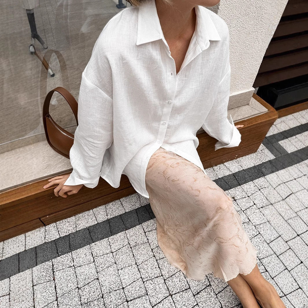 Dame afslappet oversized-bluse Stilla