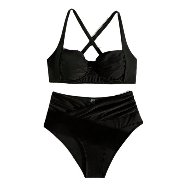 Dame Højhåndteret bikini med elegant bustier-design Skovae