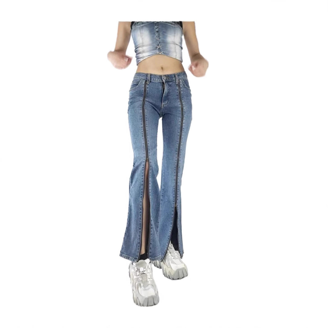 Dame Løst skåret Denimbukser i afslappet High-Waist stil Stilla