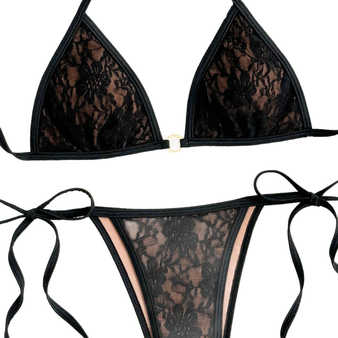 Dame spids-bikini-sæt i elegant triangel-design med justerbare stropper Stilla