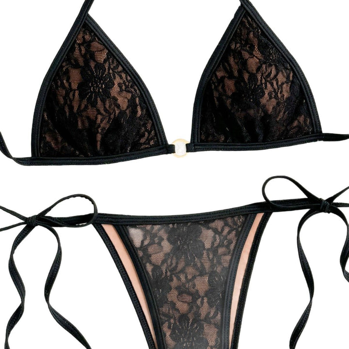 Dame spids-bikini-sæt i elegant triangel-design med justerbare stropper Stilla