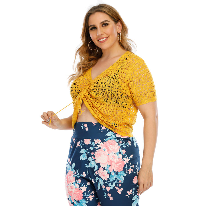 Femme Cropped Strik Cover-Up Top Stilla