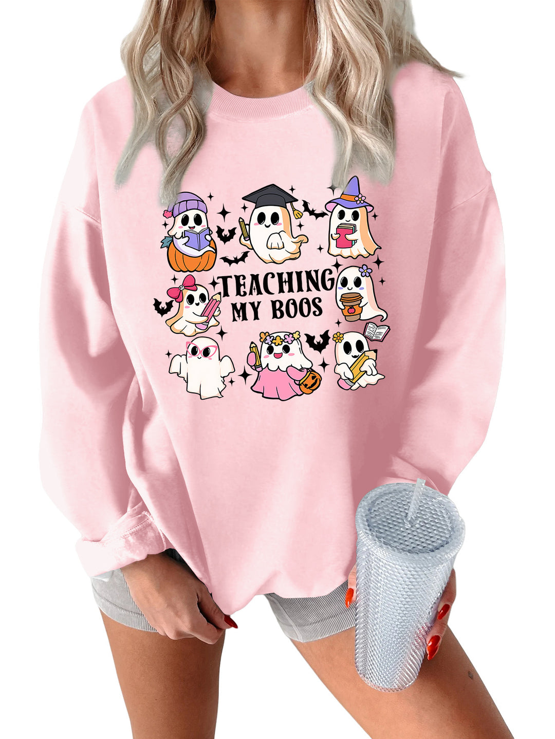 Dame sweatshirt med legende Halloween design og afslappet pasform Stilla