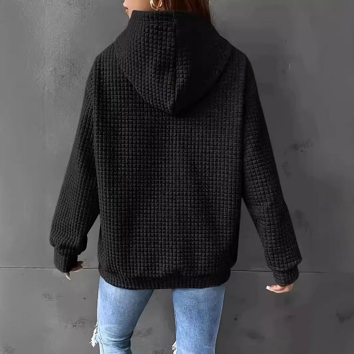 Dame afslappet hættetrøje med struktureret design Stilla