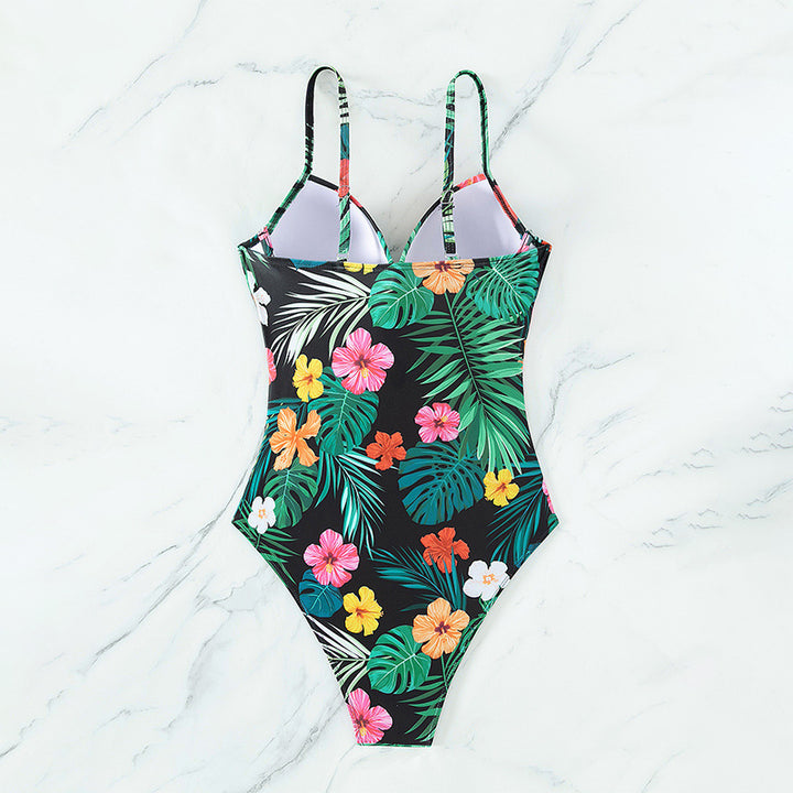 Dame Floral Cut-Out Højskåret Badedragt Stilla