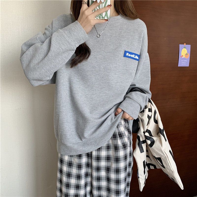 Femme Blødt Vaffelstrik Sweatshirt Stilla