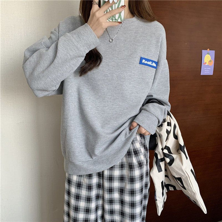 Femme Blødt Vaffelstrik Sweatshirt Stilla