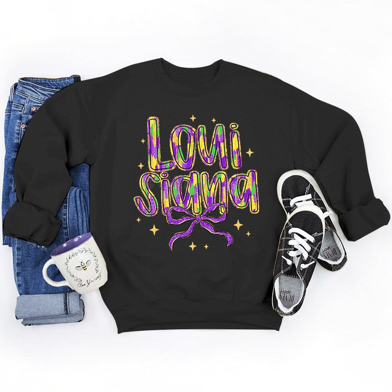 Kvinders sweatshirt med kreativ skrift og blødt inderskud Stilla
