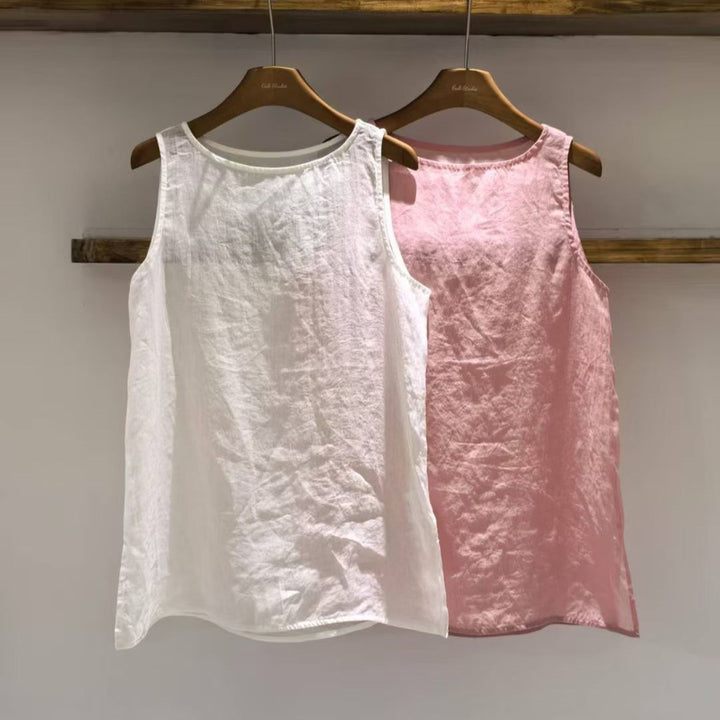 Dame Relaxed Fit Bomuld ærmeløst Top Stilla