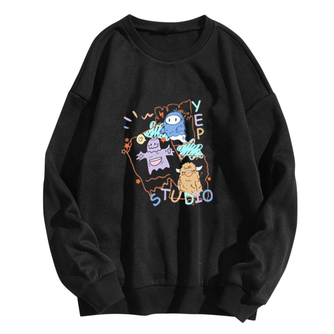 Kvinders afslappede sweatshirt med kreativt grafisk design Skovae
