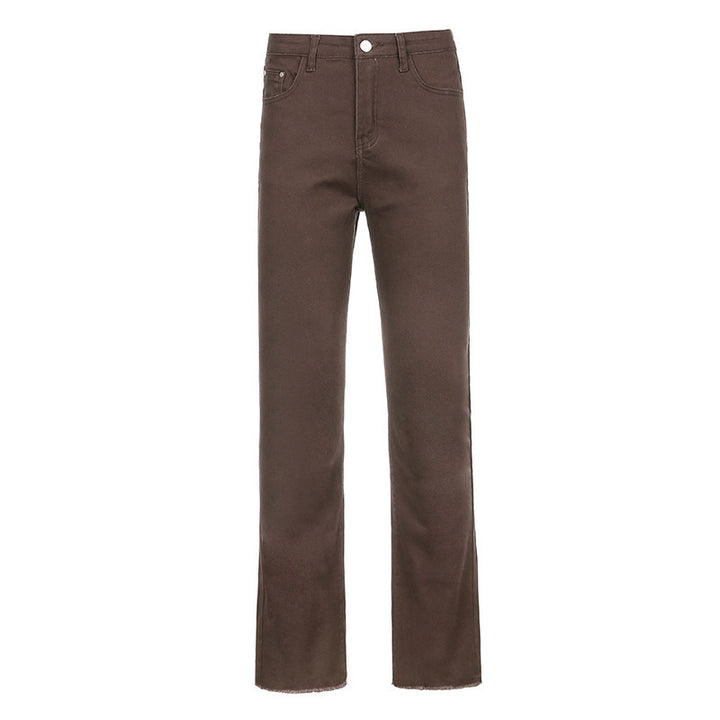 Dame Bootcut-Jeans i moderne design med frynset søm Stilla