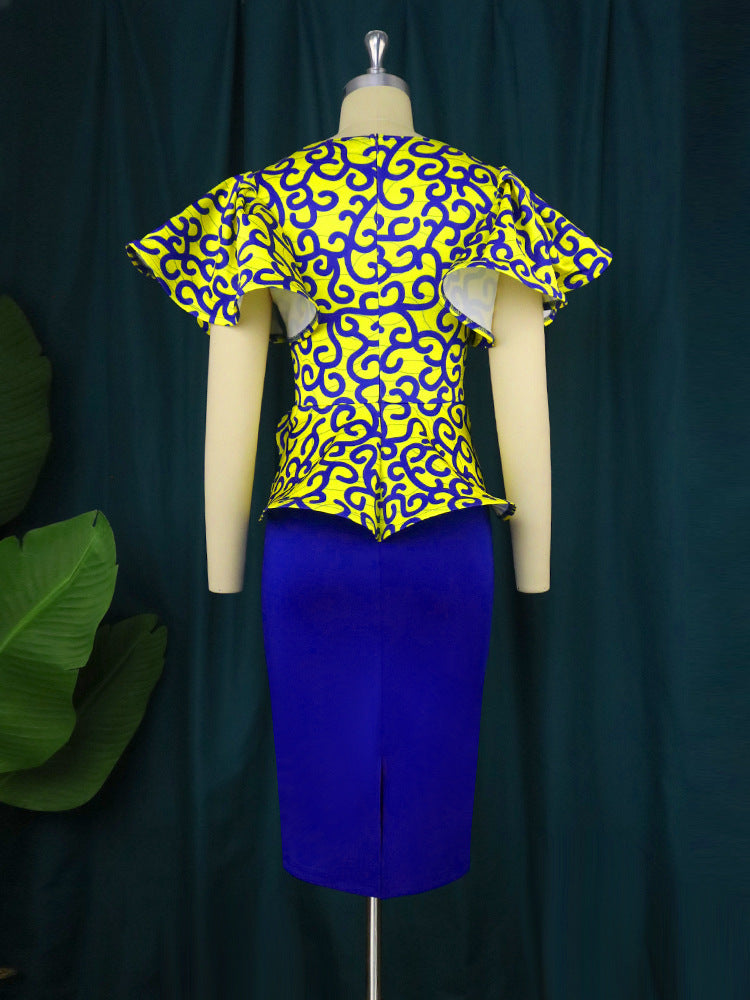 Dame Elegante Peplum-overdel med raffinerede cut-outs Skovae
