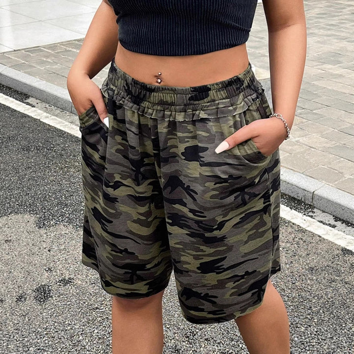 Dame fritid bukser i moderne camouflage-design Skovae