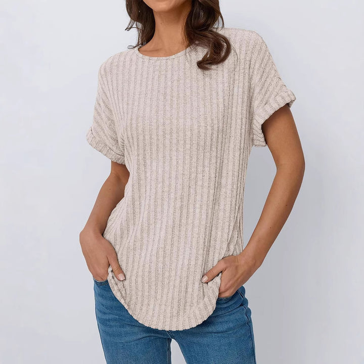 Dame Størrelse Struktur T-shirt Stilla