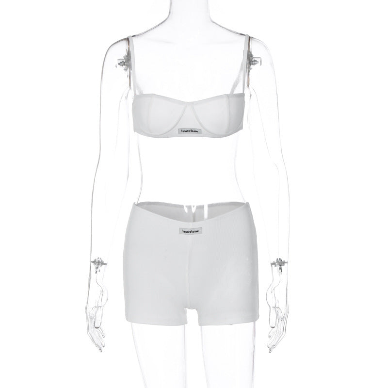 Dame Sporty Sæt med Bustier-top og korte bukser Stilla