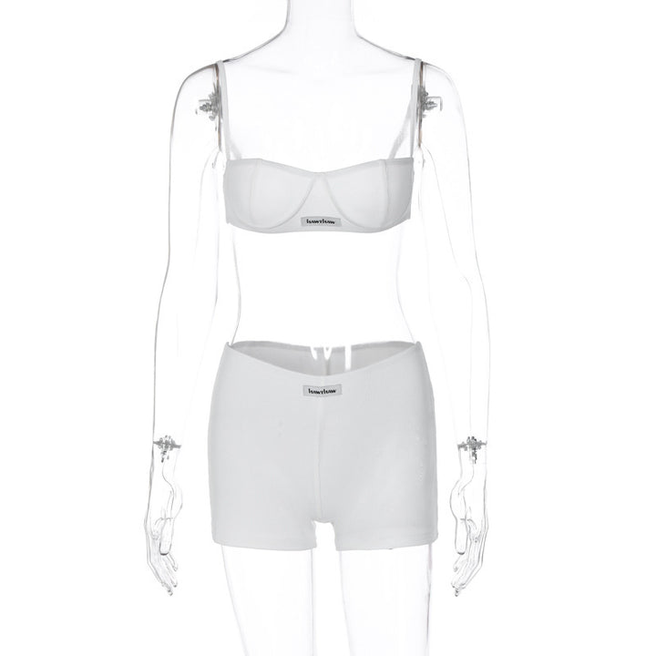 Dame Sporty Sæt med Bustier-top og korte bukser Stilla