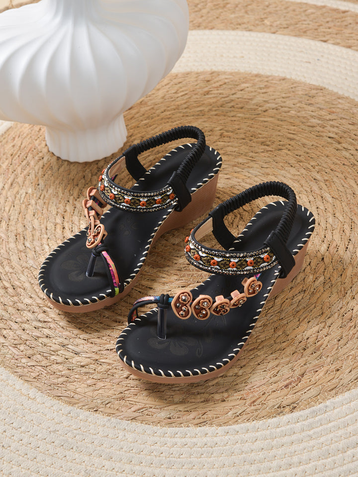 Dame sommerlige remsandaler med dekorerede detaljer Stilla