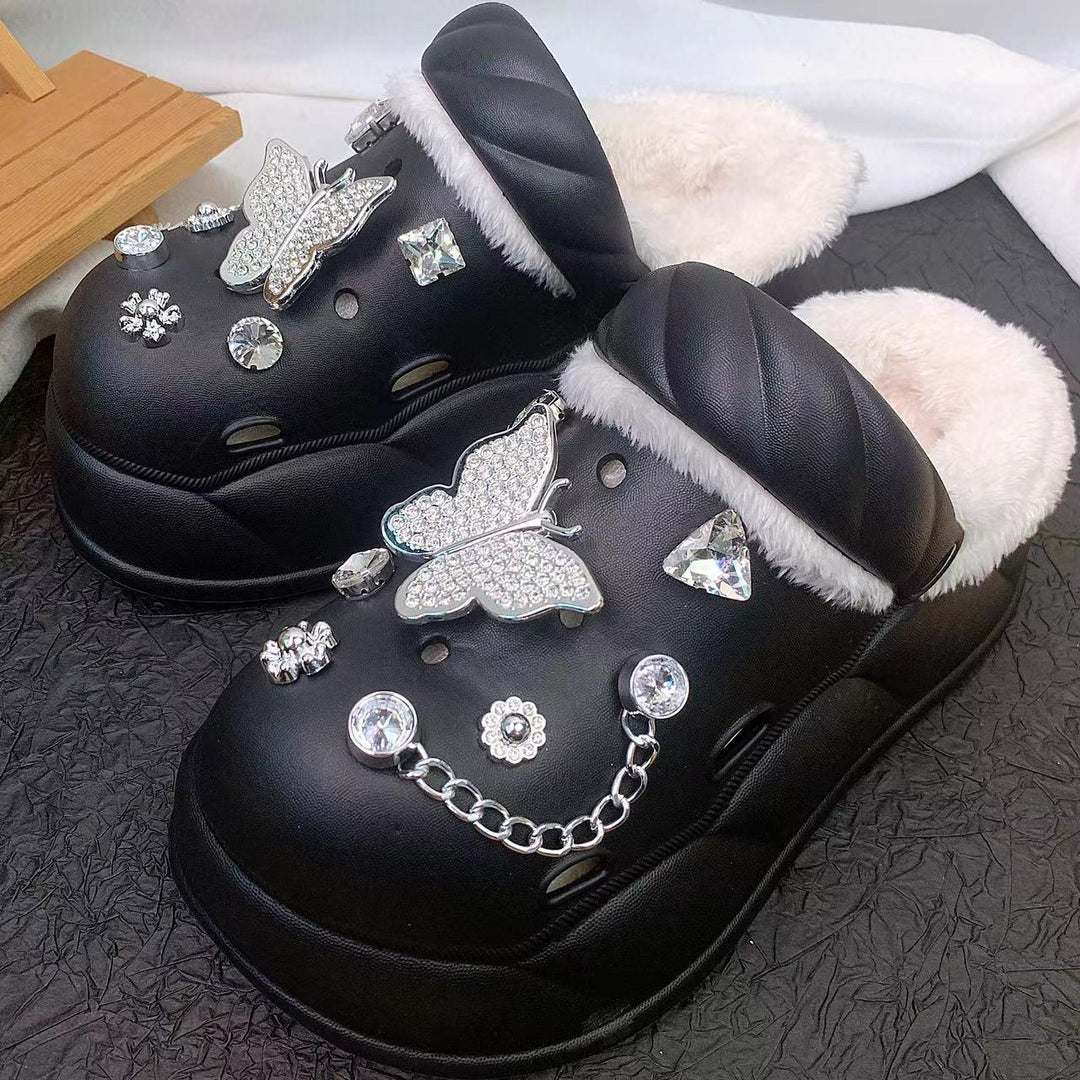 Dame Komfortable og luksuriøse Clogs med glamourøst smykkedetalje og blødt for Stilla