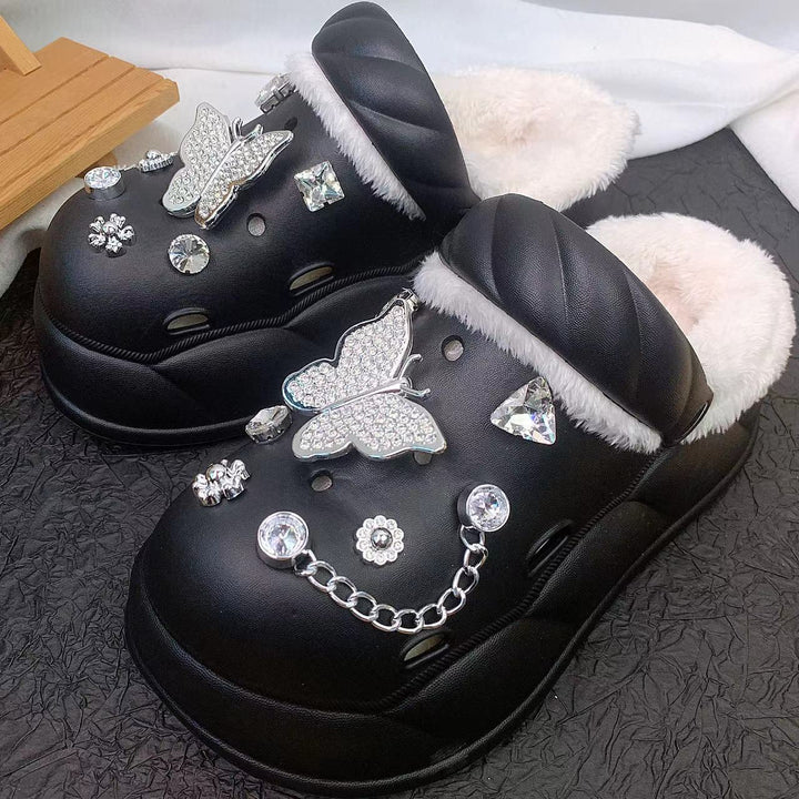 Dame Komfortable og luksuriøse Clogs med glamourøst smykkedetalje og blødt for Stilla