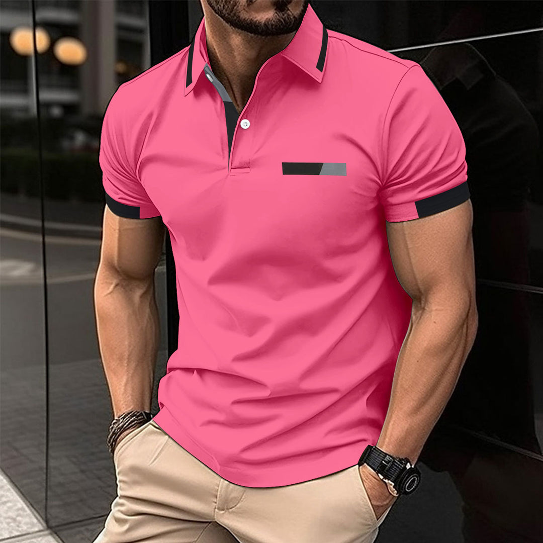 Herrer moderigtigt kortærmet polo shirt med struktureret krave Stilla