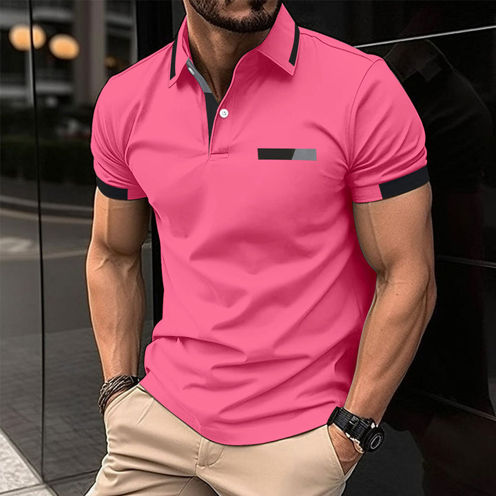 Herrer moderigtigt kortærmet polo shirt med struktureret krave Stilla