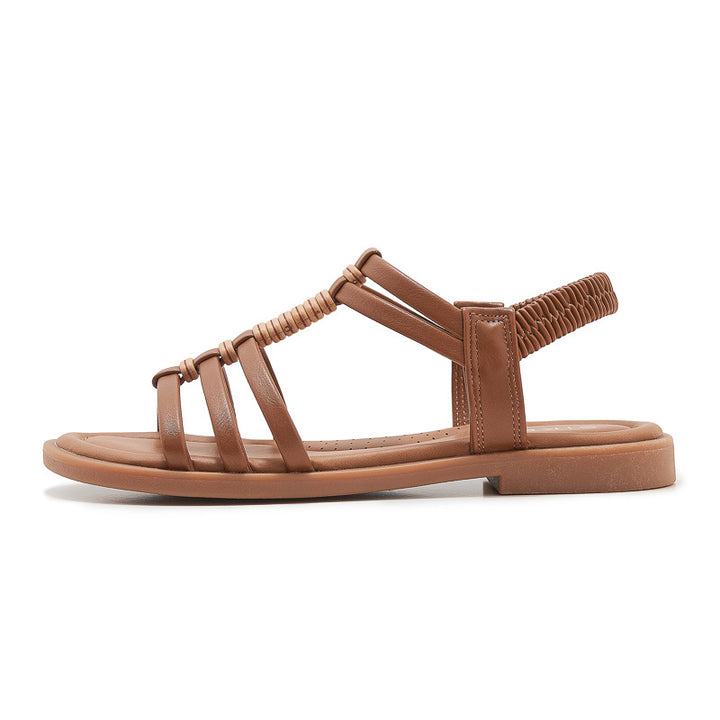 Dame sandaler med elastiske remme og polstret sål Stilla