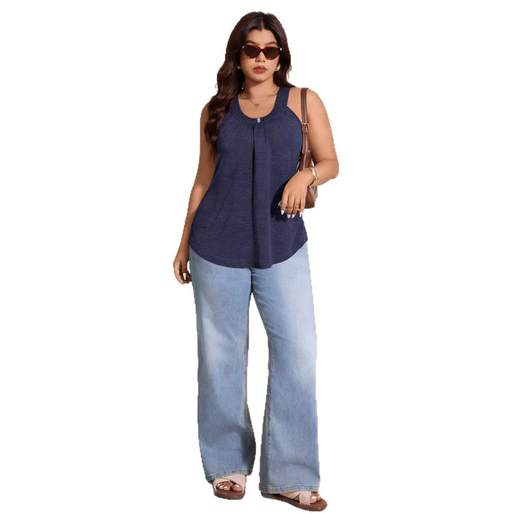 Dame casual top med raffineret rynke Skovae