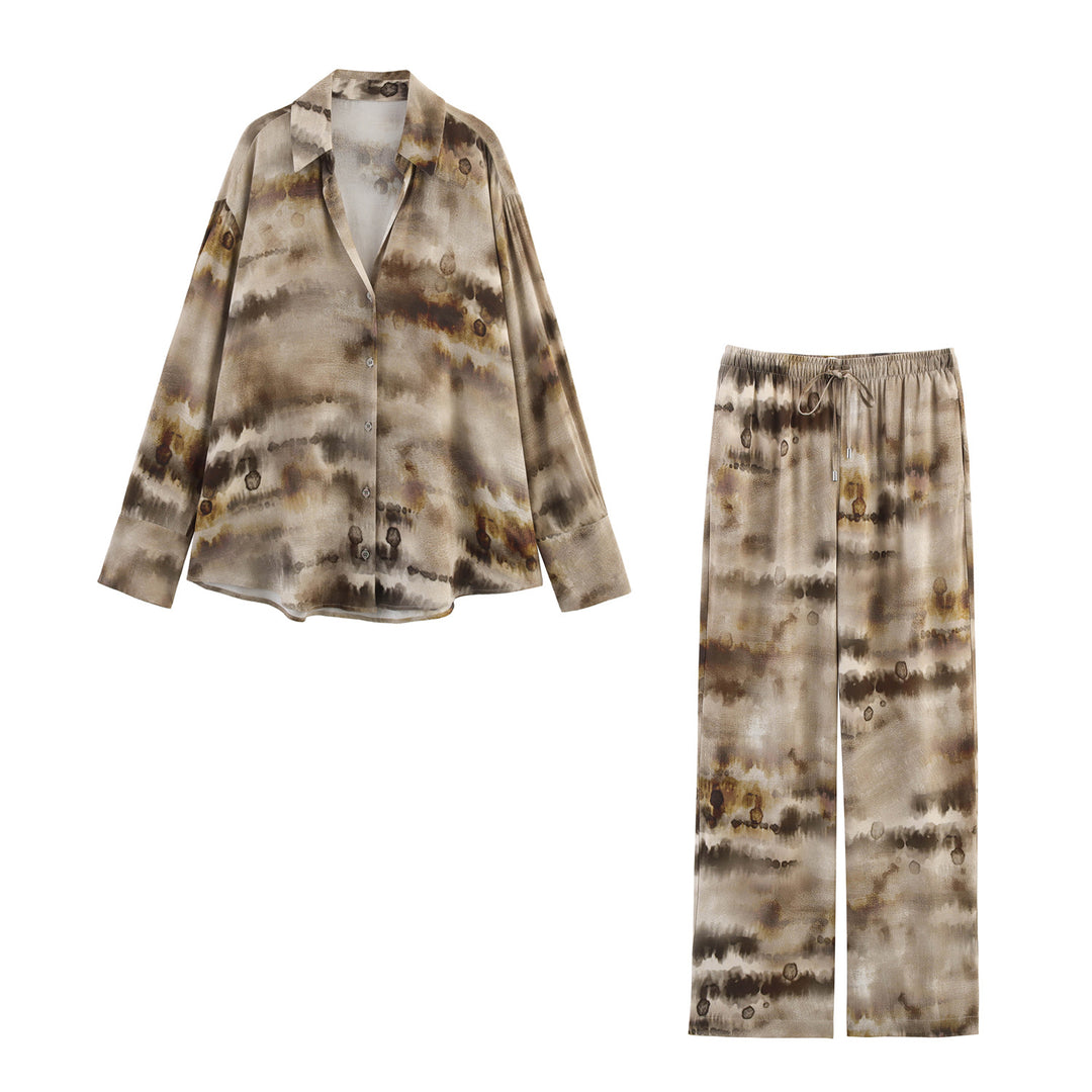 Femme Afslappet Fit Abstrakt Print Bukser Stilla