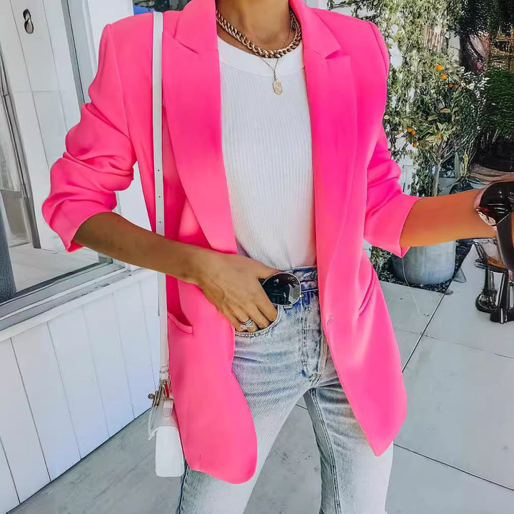 Dame Elegant Blazer med tætsiddende snit og moderne detaljer Stilla