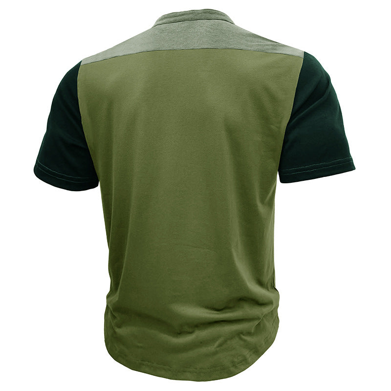 Herrer Polo-T-shirt med moderigtigt ståkrave og praktisk knapliste Stilla