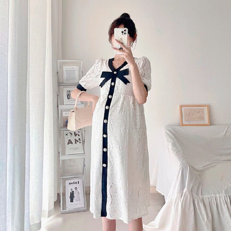 Femme Elegante Knap-Up Kjole Stilla