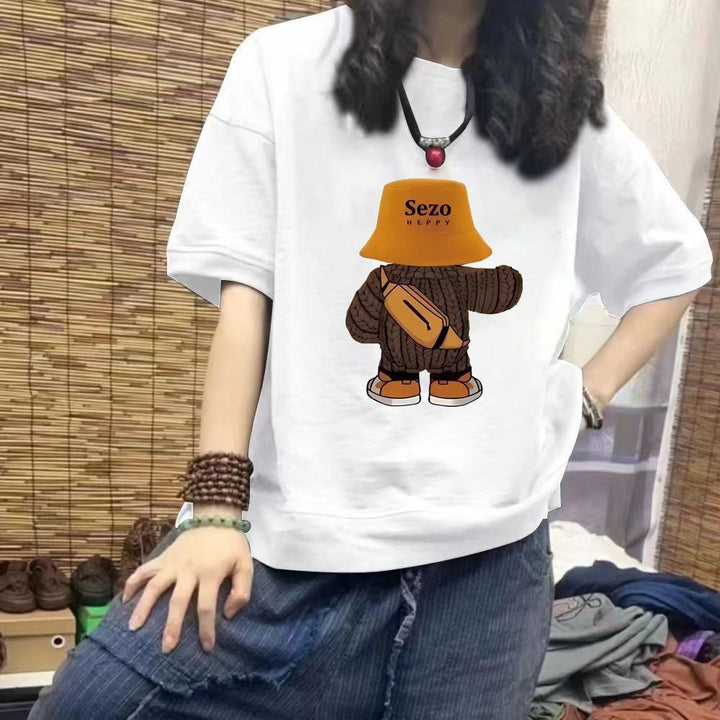 Dame Oversize T-Shirt med unikt grafikdesign Stilla