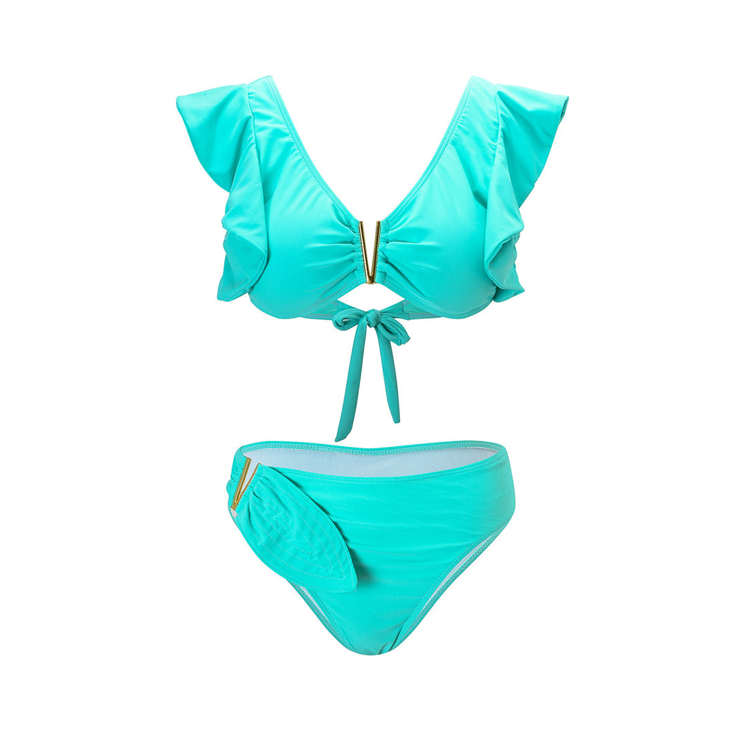 Dame Bikini-sæt med elegant flæsedesign og moderigtige accenter Stilla