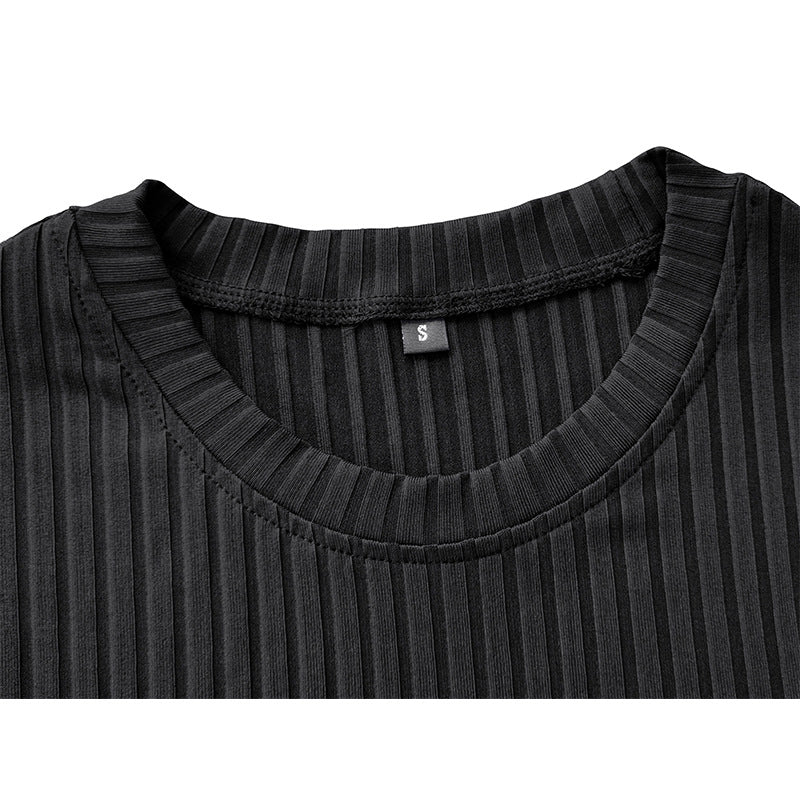 Herrer moderigtigt kortærmet struktur T-shirt Stilla